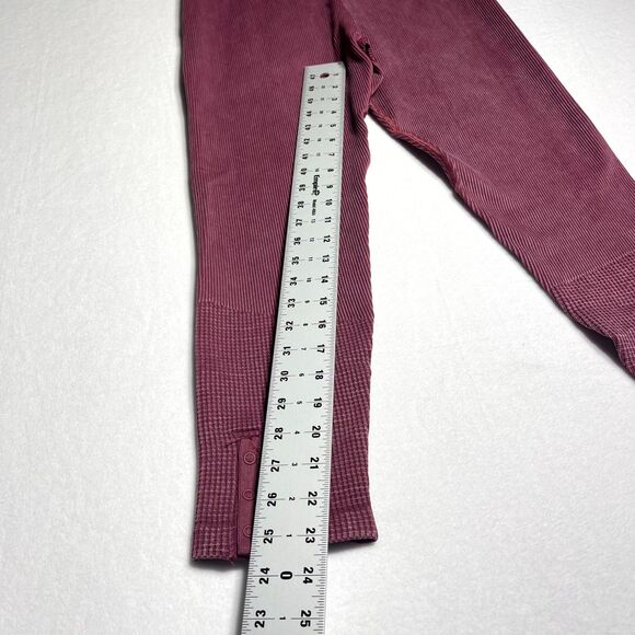 NWT Offline by aerie Ribbed Offline 7/8 Hi-Rise Leggings Dark Red Size XXL - Picture 12 of 13